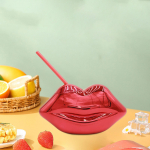 Drinking Cup in The Shape of A Lip, Novelty with Lid And for KTV, House, Office, Bar, Party