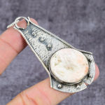 Scolecite Handmade 925 Sterling Silver Jewelry Pendant 3.25 d5e75
