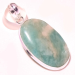 Amazonite Gemstone Handmade Ethnic Anniversary Gift Jewelry Pendant 2.1 p6q04