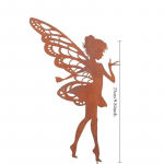 V&auml;liaia &otilde;ueehted, lillehaldja haldja siluett, metallist ja rauast k&auml;sit&ouml;&ouml;, p&auml;kapikukaunistus