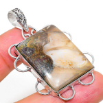 Mud Crack Fossil Handmade 925 Sterling Silver Gift Pendant 2.01 o7s41