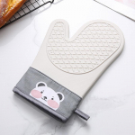 Silikoonist ja puuvillast kindad Twill kahekihilised mikrolaineahju ahjukindad k&ouml;&ouml;k k&uuml;psetamine soojusisolatsioon kindad ahjukindad roheline