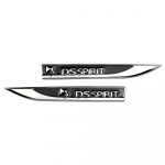 Metallist auto tagumise poritiiva k&uuml;ljekleebis C4 Aircross Cactus C3 Berlingo Picasso DS logo stiiliga ukselogo embleemikleepsud must
