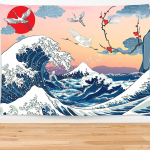 Kanagawa laineline dekoratiivne seinavaip 95x73 cm