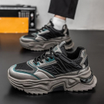 Meeste kingad s&uuml;gis ja talv noorte spordi vabaaja jooksu libisemiskindlad edasij&otilde;udnud platvorm Interneti-kuulsus mecha stiil isa mood kingad 44