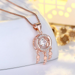 Naiste unen&auml;op&uuml;&uuml;dja kaelakee sulgedest tutiga rangluukett kaunistus Copper Electroplating