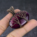Natural Purple Labradorite Copper Wire Wrap Tree Of Life Pendant 1.77 f9b57