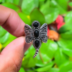 Black Onyx Handmade 925 Sterling Silver Jewelry Ring Size 7 j2u82