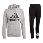 Pusa ja p&uuml;ksid kapuutsiga suure logoga fliisist JXO suurus 29217 GRY [Adidas] meeste