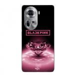 Coque de t&eacute;l&eacute;phone - Maniacase - Oppo Reno 11 5G - Silicone - Noir et rose - Motif diamond