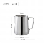 Roostevabast terasest piimavahustamiskann Espresso aurukohv Barista Craft Latte Cappuccino piimakoore tassi vahustamiskann