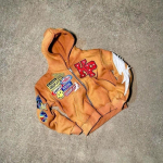 RogueWave Y2K Uus Vabaaja Joker Suure Kirjaga Tikitud Kapuutsiga Pusa Meestele ja Naistele High Street Paari Mantel Retro Lahtine Lukuga Dressipluus XXXXL kollane