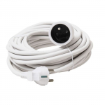 10 meetri pikkune pikendusjuhe, maksimaalselt 3500W. &Uuml;mar kaabel 3x1,5mm&sup2; valge