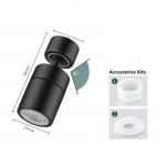 Uus 2-režiimiline k&ouml;&ouml;gisegisti pihustuspea filter, reguleeritav 360&deg; p&ouml;&ouml;rlev tagasipritsmekraani otsik, mullitaja k&ouml;&ouml;givalamu kraani segisti &otilde;hutaja