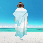 T&auml;iskasvanu ja lapse kiiresti kuivav kapuutsiga mikrokiust rannar&auml;tik hommikumantel Microfiber Towel Fabric Adult 110*75CM