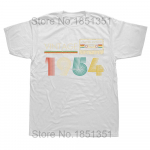 Unisex Vintage 1954 Limited Edition kassett T-s&auml;rk Harajuku 70. 70. s&uuml;nnip&auml;evapeo retro l&uuml;hikeste varrukatega T-s&auml;rk Unisex riided L
