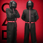 Sobib t&auml;iskasvanutele ja lastele, must pikkade varrukatega cosplay-&uuml;hes t&uuml;kis ilma maskita 115