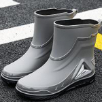 Meeste vihmasaapad, veekindlad pingutusn&ouml;&ouml;riga kingad, libisemiskindlad, lamedad, moodsed, v&auml;ljas kantavad, ratsakingad 44 tumehall v&auml;rv