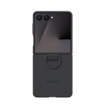 Originaal Samsung Galaxy Z Flip7 silikoonist &uuml;mbris r&otilde;ngaga, pehme puutepinnaga kaitsev tagakaas Galaxy Z Flip 7 jaoks, p&otilde;rutuskindel &uuml;mbris must
