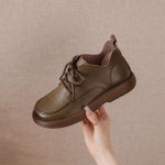 Kevad S&uuml;gis Ehtsast Nahast Kingad Naiste Pahkluusaapad Retro Pehme Lehma Nahk Br&auml;nd Naiste Saapad Pluss Suurus 41 37 khaki