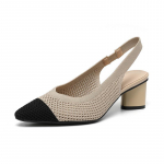 2024. aasta uued naiste sandaalid, silmkoelised, terava ninaga elastne rihm k&otilde;rged kontsad, suvine mood suletud varbaga Slingback sandaalid Sandalias Mujer 34