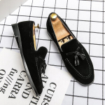 Moodne Mood Suede Tutt Vabaaja Meeste Kingad Suvi Itaalia Stiil Pehmed Mokassiinid Meeste Loaferid K&otilde;rge Kvaliteediga Kingad Meeste Korterid S&otilde;idukingad 38 must