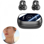 Casque &agrave; conduction osseuse - HOME FIT TRAINING - Bluetooth 5.3 - R&eacute;sistant &agrave; la transpiration - Noir must