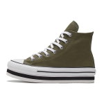 Converse Chuck Taylor All Star Platvorm Laye Mugavad Vabaaja Nahast K&otilde;rged L&otilde;uendkingad Naiste tossud Roheline 569724C 41.5 gray
