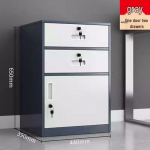 Kontori mobiilne hoiukapp lukuga: Lauasahtli all olev lehtmetallist arhiiv ja sahtlite organiseerija Thickened