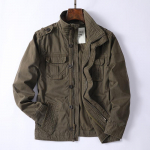 Meeste jope Meeste teksa Retro cargo jakid V&auml;litingimustes mitme taskuga pealisr&otilde;ivad V&auml;ljas vabaaja mood Matkamise mantlid &Uuml;htne XS