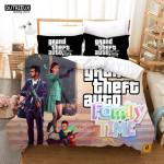 GTA V M&auml;ngu - Teemaline Multikate Voodipesukomplekt Tekikoti ja Padjap&uuml;&uuml;ri, Sealhulgas Tekiga 155x215cm 3pcs