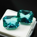 20,10 ct Looduslik Grandidieriit Lahtine V&auml;&auml;riskivi SERTIFITSEERITUD Roheline Smaragdi L&otilde;ikega Paar A-72111h0 14 mm Each Apx roheline