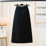 K&otilde;rge v&ouml;&ouml;kohaga slim retro midi seelik naistele - mitmek&uuml;lgne kevadine &uuml;likonnaseelik XS must