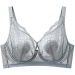 Prantsuse pitsist kristallist korviga j&auml;nesek&otilde;rvadega rinnahoidja pehmete tugikaartega, reguleeritav, seksikas push-up, &uuml;li&otilde;huke, suurtele rindadele, v&auml;ike aluspesu 42/95CD must