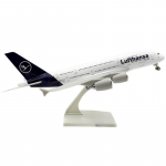 1/240 N&auml;itus A380 Uus Lufthansa Lennufirma Airbus Vaik Lennukimudel 30cm Valatud Lennukim&auml;nguasi Rattastatiiviga Lennuk Koguja must/valge