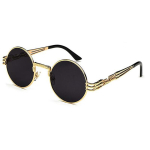 Sf&auml;&auml;r -0.5 -0.75 -1.0 -2.0 Kuni -6 Metallist Steampunk P&auml;ikeseprillid Meeste Naiste Mood &Uuml;mmargused Prillid Br&auml;ndi Disain Vintage P&auml;ikeseprillid Myopia -2.25 beige