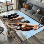 Hobuse looma vaip elutoa, magamistoa, kodu diivani kaunistamiseks, laste vaip p&otilde;randamatt 60*90cm white
