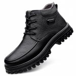 S&uuml;gissaapad meestele Mustad meeste saapad Mood Talvised pl&uuml;&uuml;sist pahkluusaapad Retro mootorrattasaapad botas para hombre Suur suurus 38-51 51 must