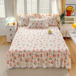 1 tk 100% puuvillane voodiseelik Queen/king Size lilledega tr&uuml;kitud volangidega leht falda de cama t&auml;issuuruses seelik &uuml;hele inimesele 120x200x45cm 1pc