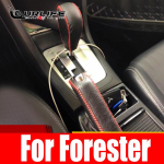 For Subaru Forester  Automatic Gear Shift handle Leather Cover Car Gear Lever Leather Cover A Black