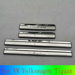 VW Volkswagen Tiguan 2010-2016 auto uksekaitse kroomitud padjad astmete k&uuml;lgastmete jaoks s&otilde;iduki redeli tarvikud trunk guard