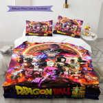 Dragon Ball Super Muster Voodipesu, Tekikomplekt Tekikate Padjap&uuml;&uuml;r Kodu S&uuml;nnip&auml;evakingitus (1 * tekikott + 2 * padjap&uuml;&uuml;ri, ilma s&uuml;damikuta) 135x200cm black