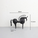 Metallk&auml;sit&ouml;&ouml; Kunstlik Loomakuju Abstraktne Hobune Torkavad Hobused Metallist Dekoratiivsed Figuriinid KoduDekoratsiooni Tarvikud