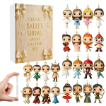 Klassikalise balleti tantsuetenduste advendikalender 2D J&otilde;ulude pimekast P&uuml;hade kodu kaunistus Uusaasta kingitus lastele ja t&auml;iskasvanutele J9G1 beige