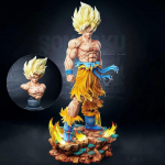 Jt Kuju Dragon Ball Z Son Goku Kuju Vahetatavad Pead LED Alus Super Saiyan Goku Tegevuskujud Kogumisrežiim M&auml;nguasjad Kingitused