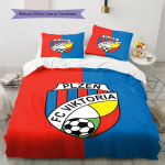 FC Viktoria Plzen Muster Voodipesu, Tekikomplekt Tekikate Padjap&uuml;&uuml;r Kodu S&uuml;nnip&auml;evakingitus (1 * tekikott + 2 * padjap&uuml;&uuml;ri, ilma s&uuml;damikuta) 135x200cm