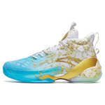 Anta KT7 Pro Gold Ocean Mismatched Cushioning Slip Resistant Abrasion Resistant Mid top Basketball Shoes Men's 112231101S-1 43