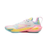 Li Ning Speed 11 TPU Cushioning, Wear Resistant Low top Basketball Shoes Men's White Pink Blue ABAU053-71 43