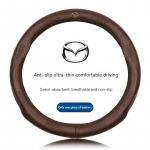 2025 Kuumaaine Mazda 3 5 6 SKYACTIV Axela Atenza CX30 CX5 CX8 CX9 MX5 RX8 RX7 BT50 S&uuml;sinikkiust Nahast Auto Roolikate Ac pruun