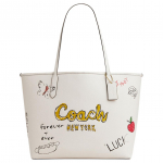 Coach City 33 Sket&scaron;itr&uuml;kiga Logoga Nahast T&otilde;mblukuga K&auml;ekott Naiste T&otilde;mblukuga K&auml;ekotid Kriitvalge CAK18-IMCAH Gift Box Set (Basic Set+Yellow Box)